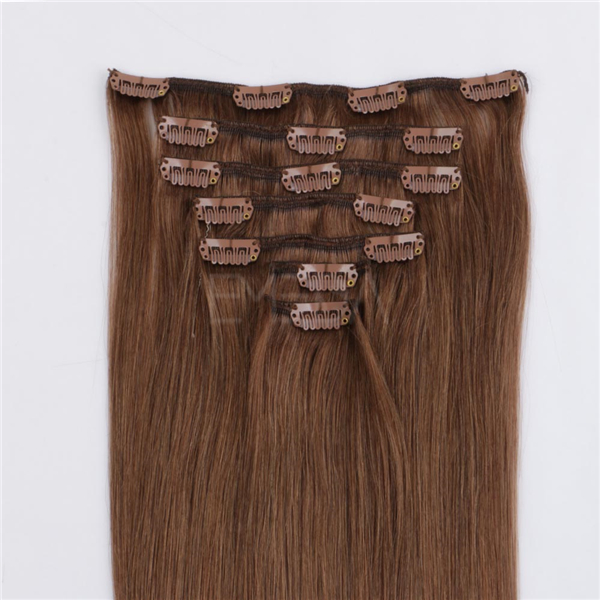 100 remy human hair clip in extensions LJ009